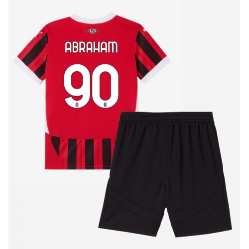 Dres AC Milan Tammy Abraham #90 Domaci za djecu 2024-25 Kratak Rukav (+ kratke hlače)